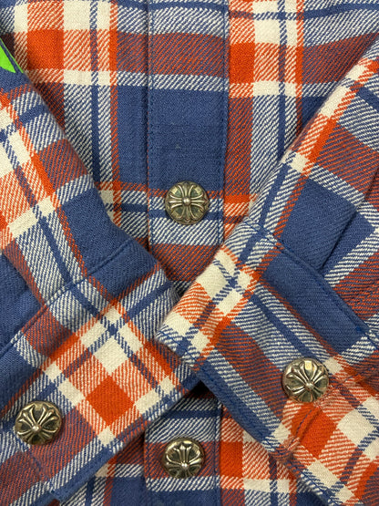 Chrome Hearts Red/Blue Plaided Flannel
