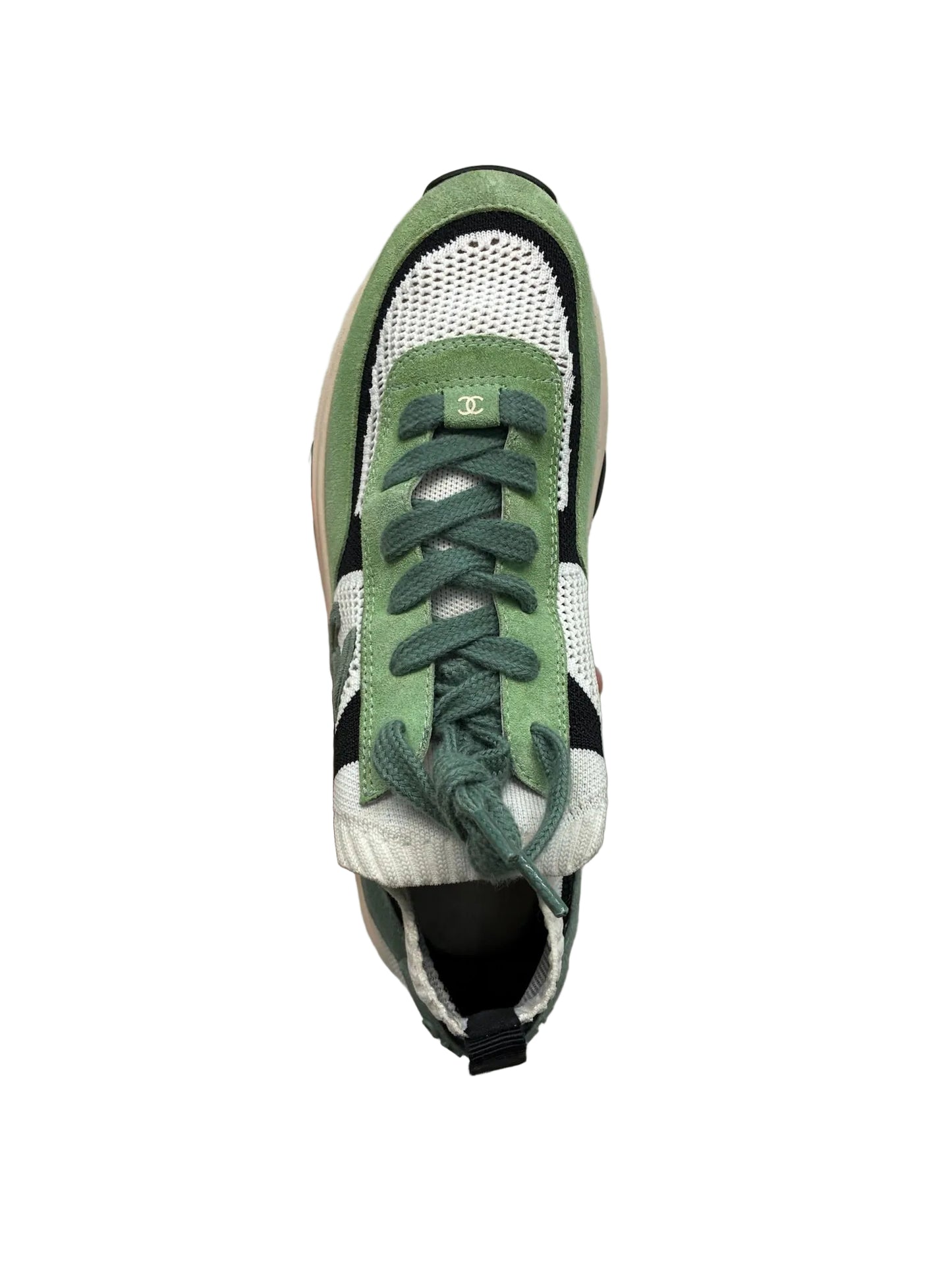 Chanel Knit Suede CC Sneakers