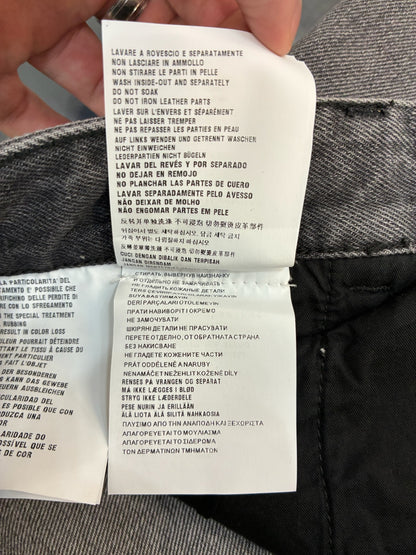 Prada Washed Grey Denim Wide Jeans