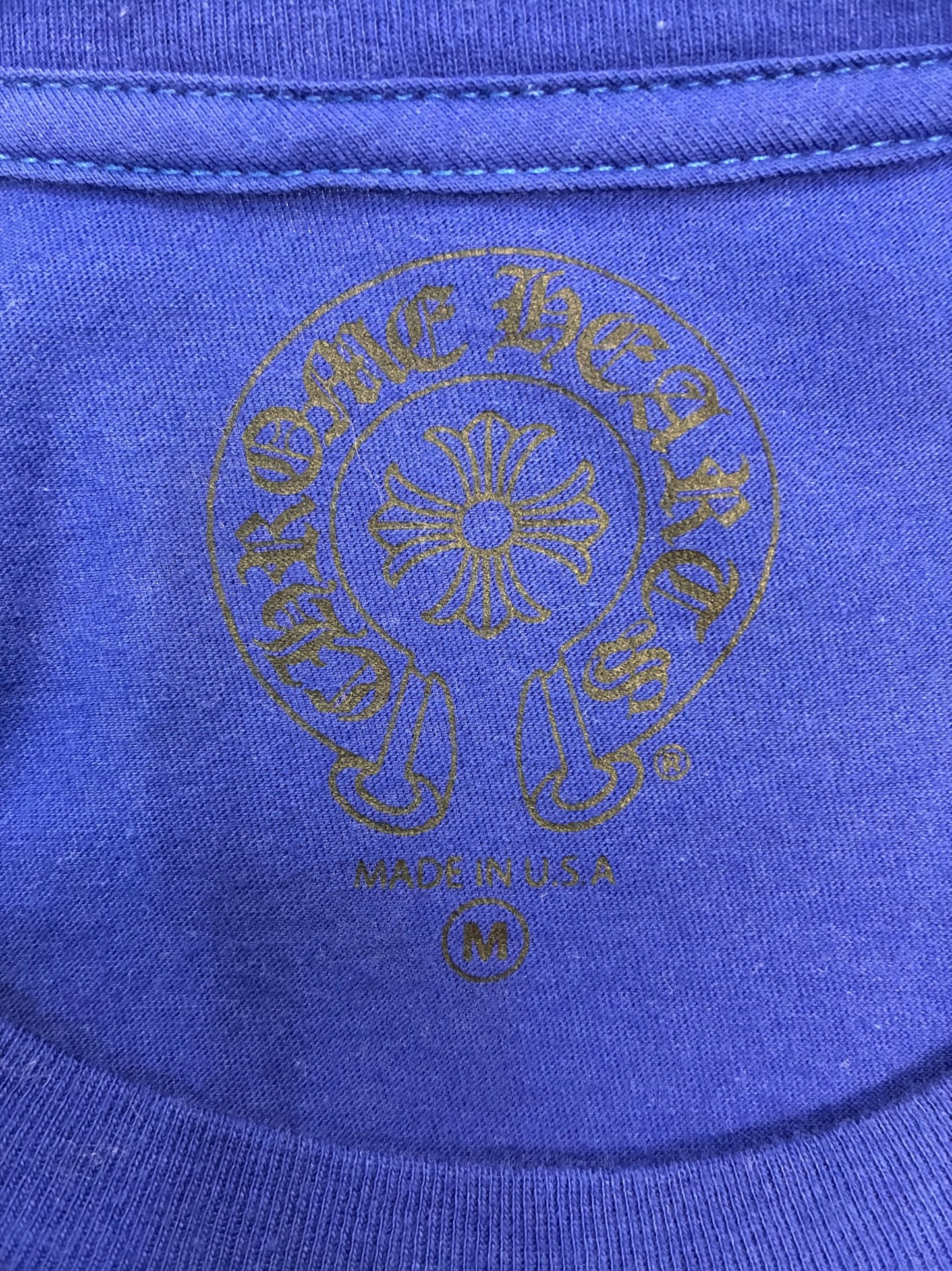 Chrome Hearts CH Indigo Blue Stars Long Sleeve T-Shirt
