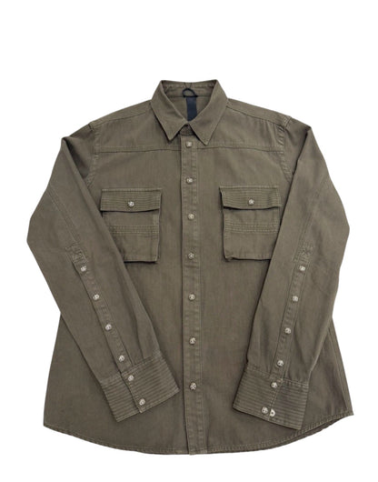 Chrome Hearts Scout Fleur Leather Patch Shirt