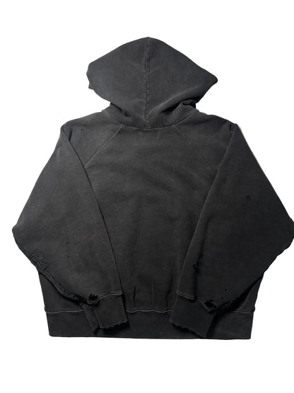 Enfants Riches Déprimés Logo Distressed Cropped Hoodie