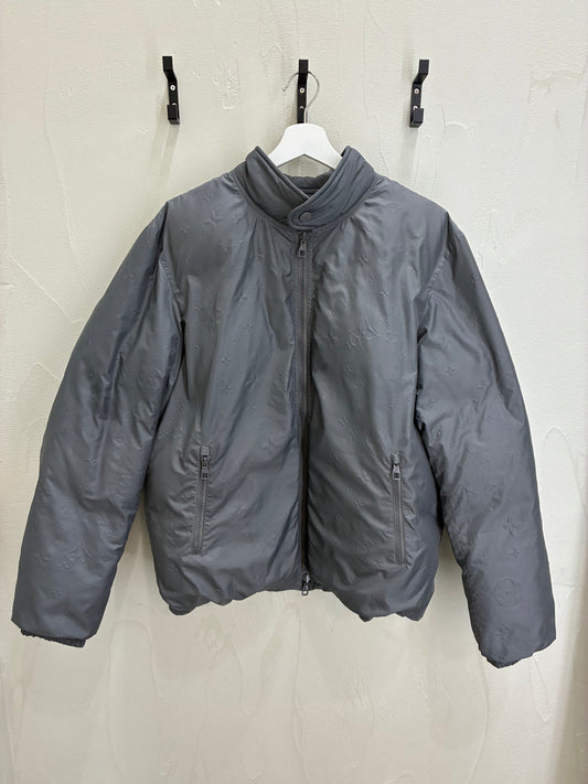 Louis Vuitton Reversible Monogram Down Blouson Jacket Gray