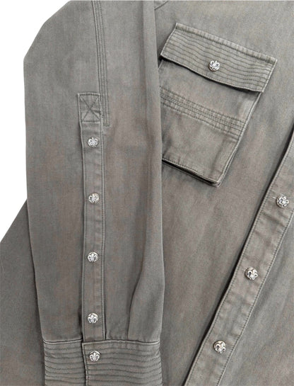 Chrome Hearts Scout Fleur Leather Patch Shirt