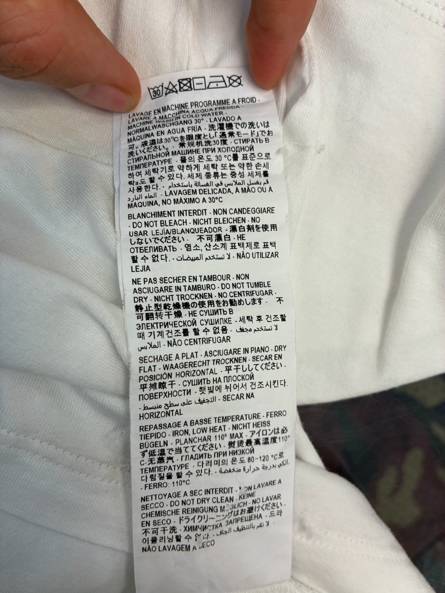 Saint Laurent Paris White Logo Short Sleeve Tee-Shirt