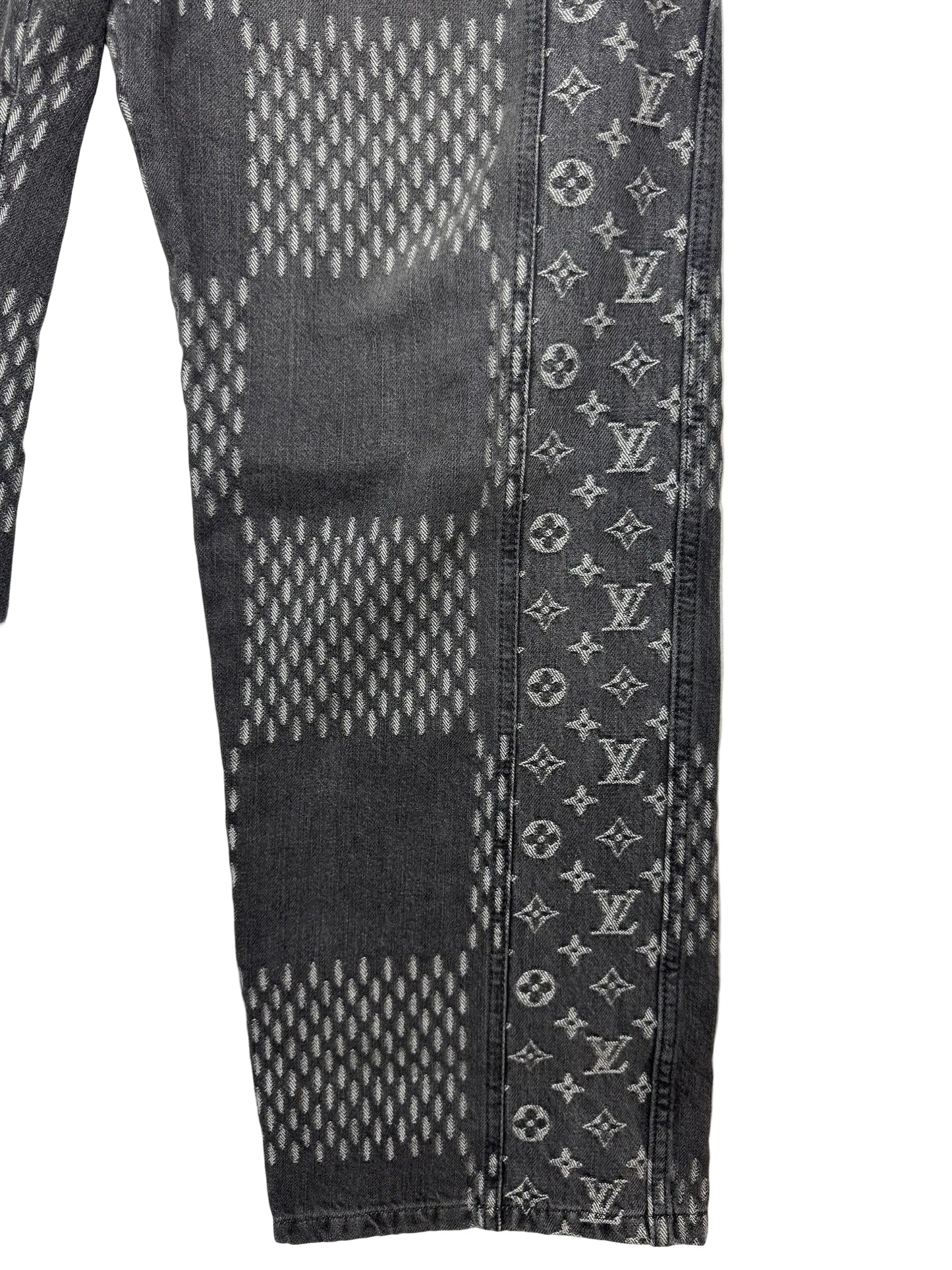 Louis Vuitton x Nigo Giant Damier Waves Monogram denim pants
