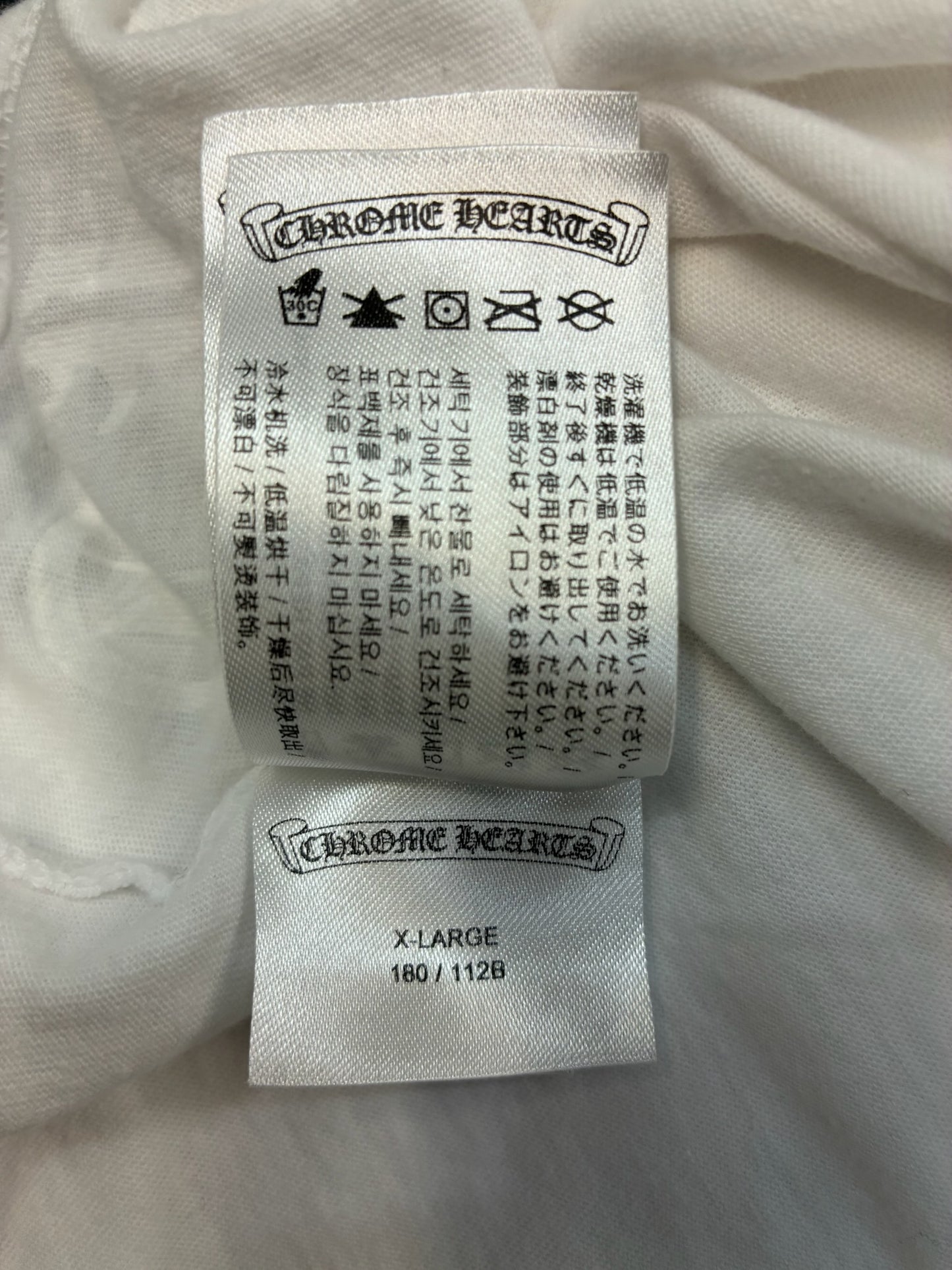 Chrome Hearts Neck Letters Logo T-Shirt