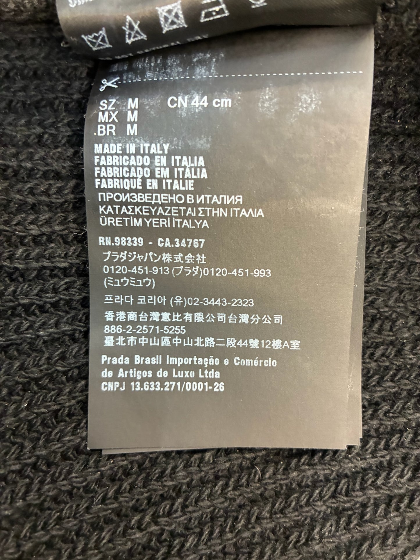 Prada Black Wool Beanie