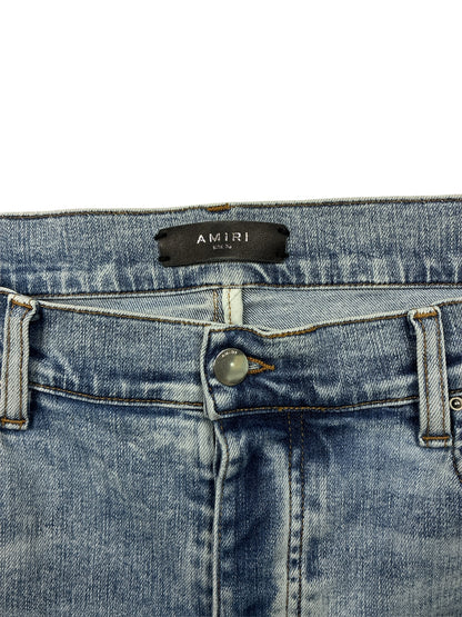 AMIRI MX1 Iridescent Patch Distressed Jean