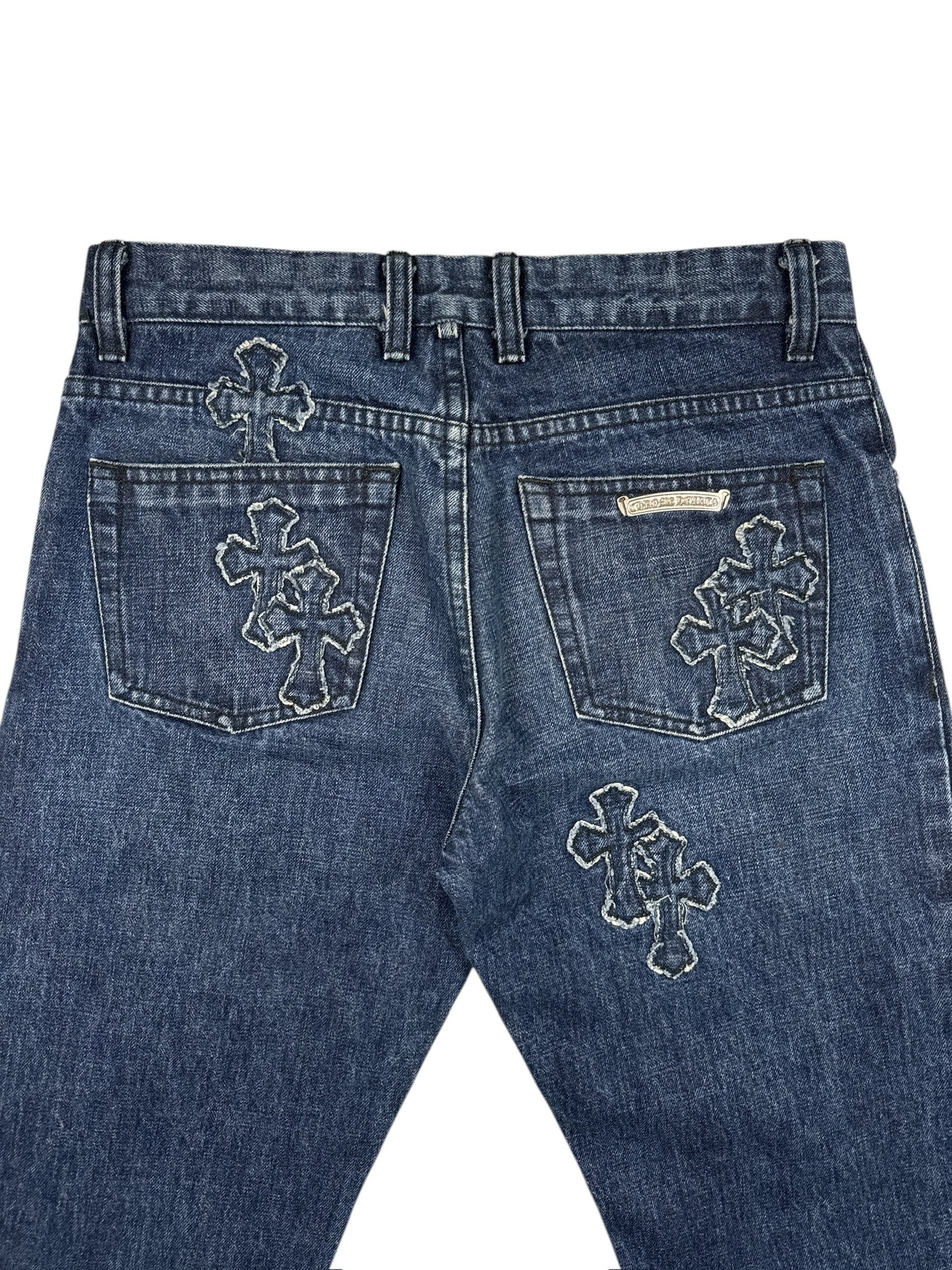Chrome Hearts Loose Ends Denim Cross Patch Jeans