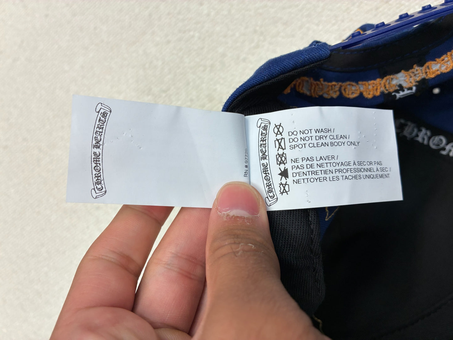 Chrome Hearts CH Cross Patch Trucker Hat Blue/Gold