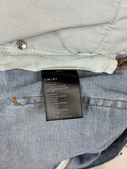AMIRI MX1 Iridescent Patch Distressed Jean