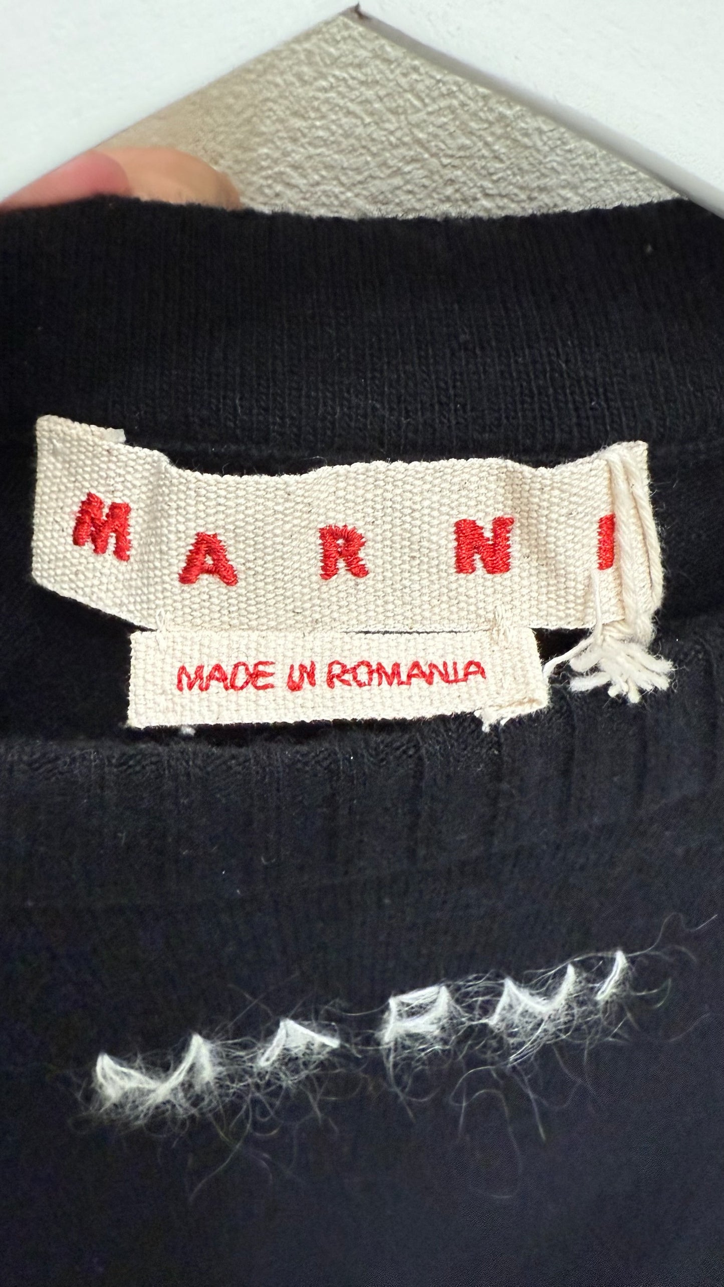 Marni Black Wool & Cashmere Logo Sweater