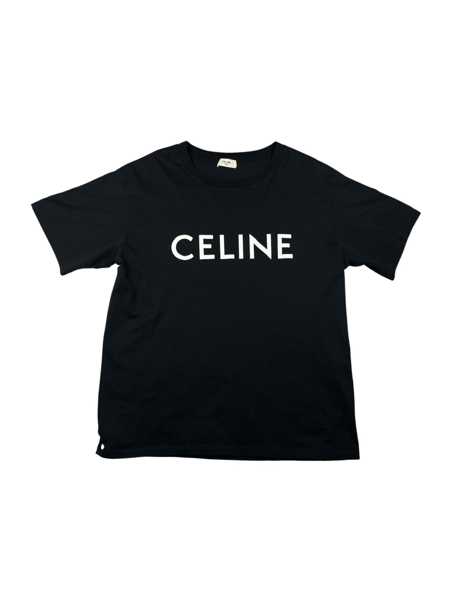 Celine Hedi Slimane Logo Tee Black