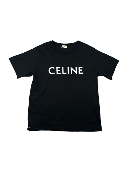 Celine Hedi Slimane Logo Tee Black