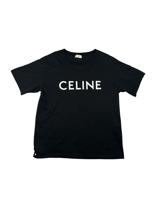 Celine Hedi Slimane Logo Tee Black
