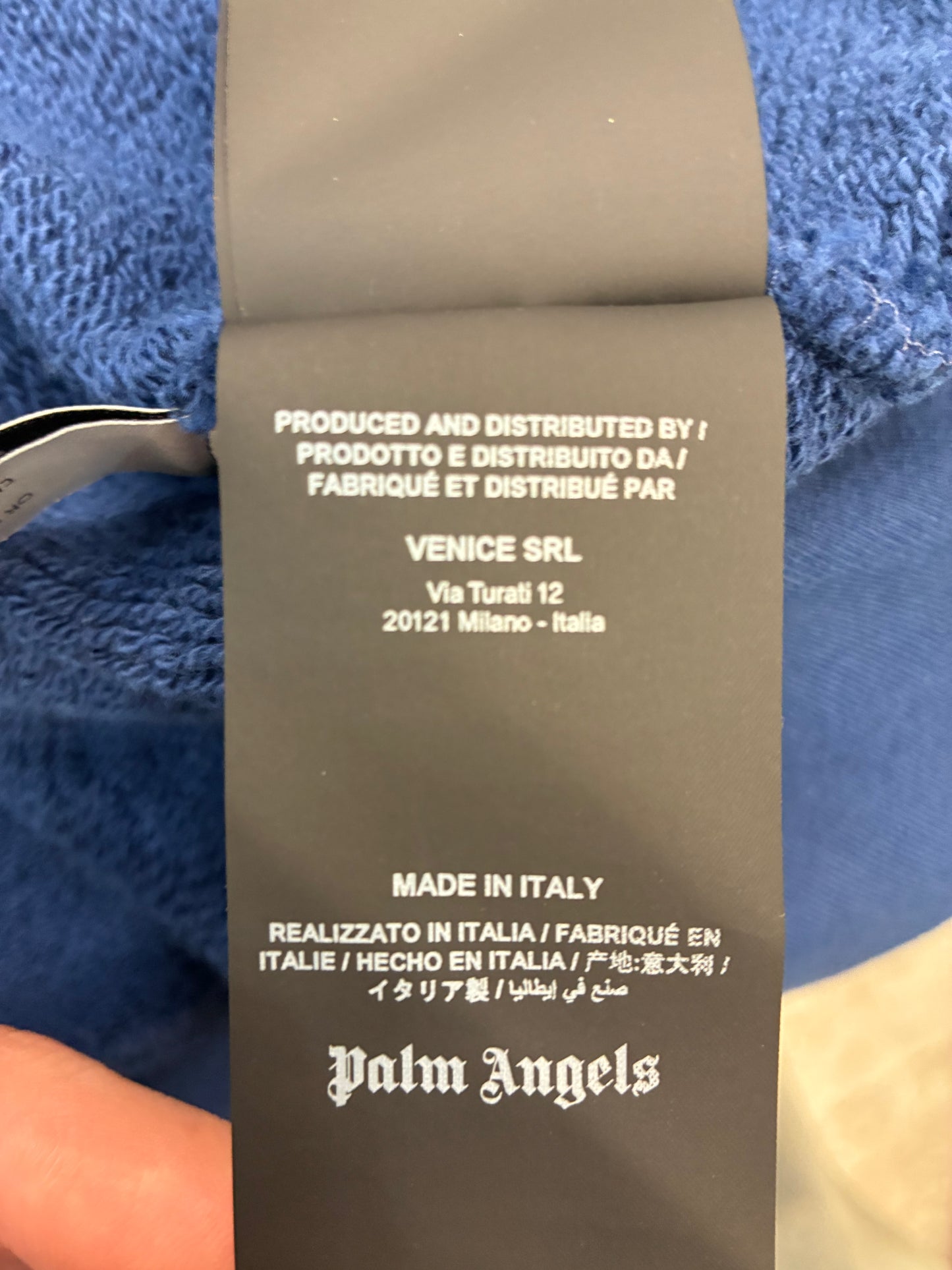 Palm Angels “Angels” Hoodie Blue