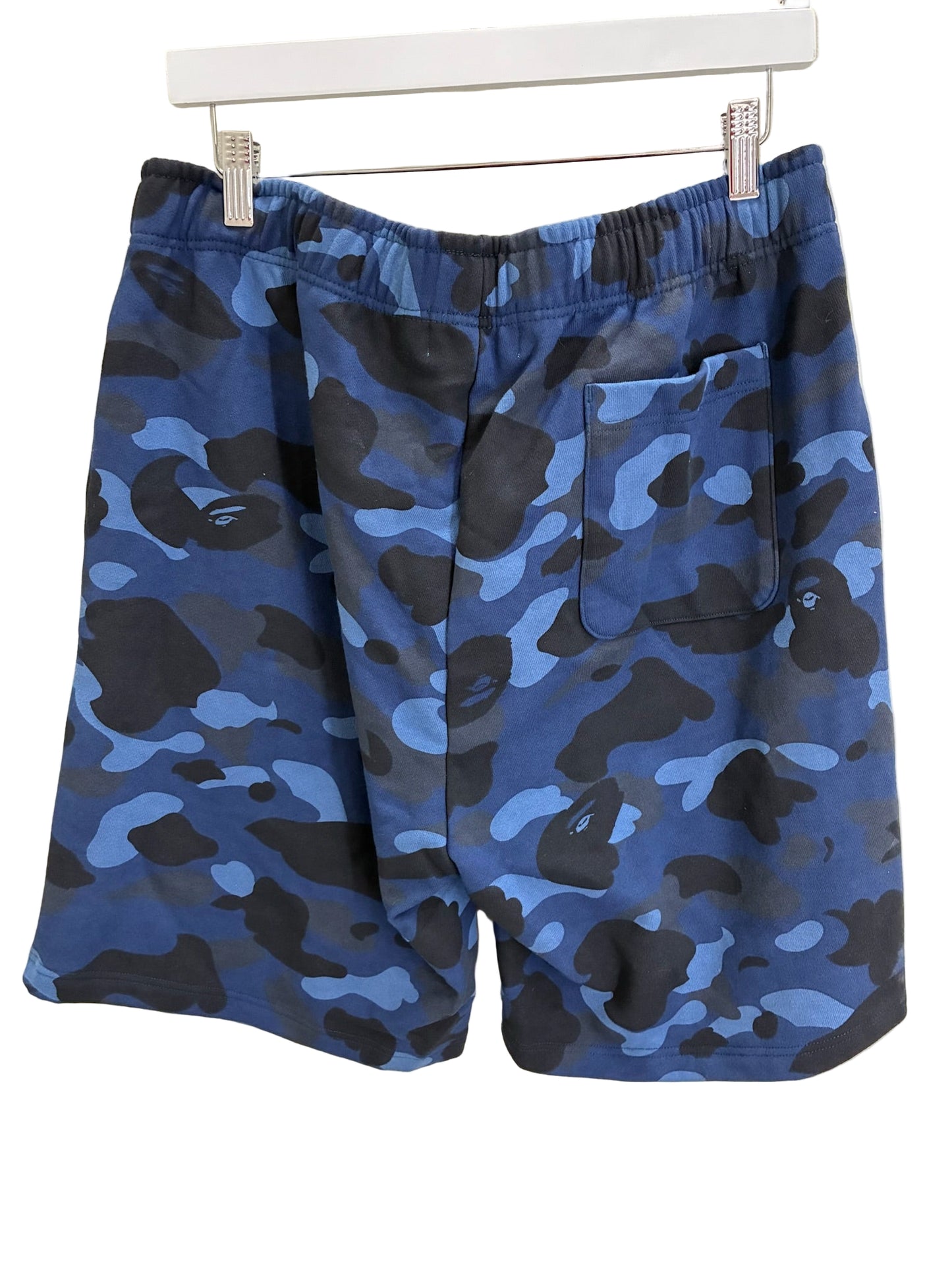 Bape Camo Shark Sweat Shorts Blue