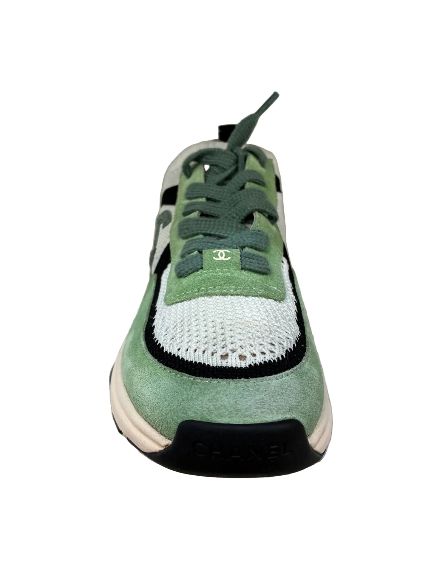 Chanel Knit Suede CC Sneakers