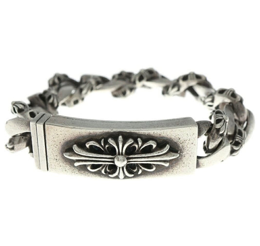 Chrome Hearts Floral Cross Fancy Link Bracelet