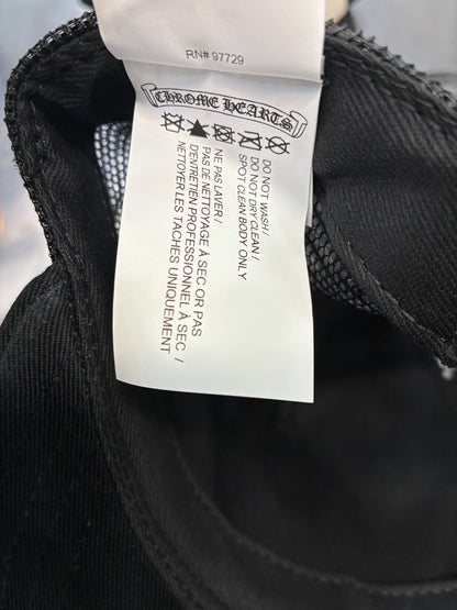 Chrome Hearts Plus Cross Seal Stamp Trucker Hat Black