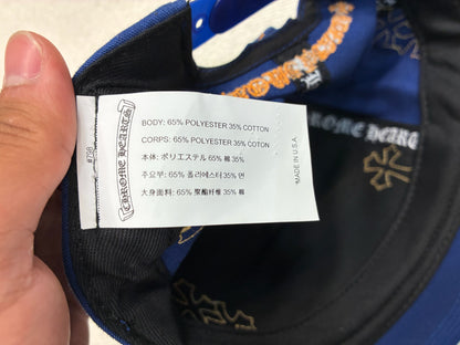 Chrome Hearts CH Cross Patch Trucker Hat Blue/Gold