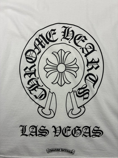 Chrome Hearts Las Vegas Horseshoe White T-Shirt