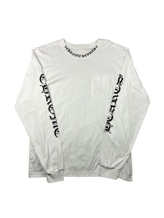 Chrome Hearts Neck Logo Long Sleeve Crewneck