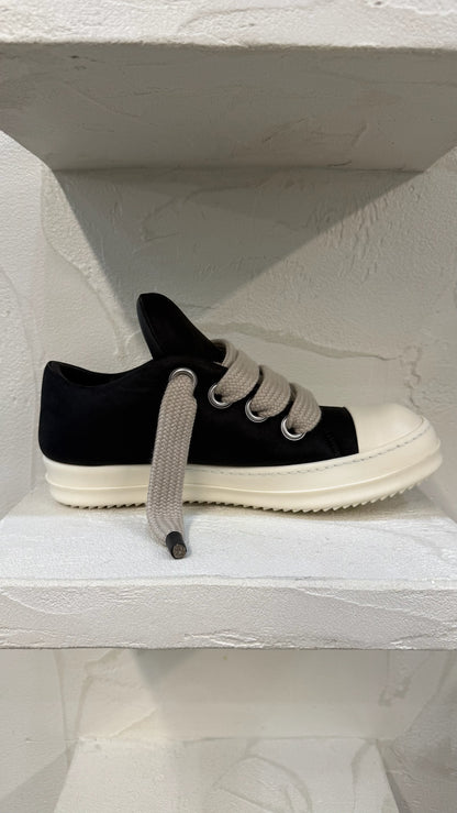 Rick Owens Black Milk Jumbo Lace Sneakers