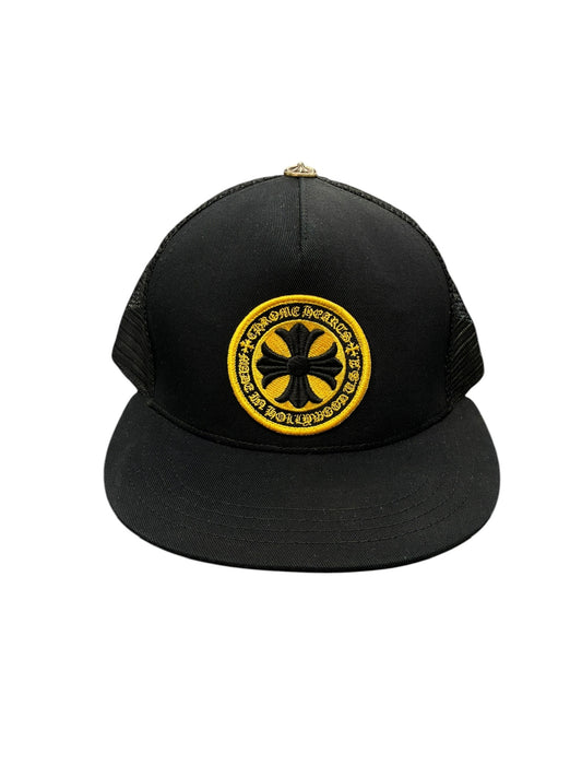 Chrome Hearts Plus Cross Seal Stamp Trucker Hat Black