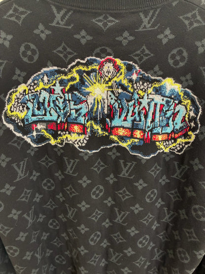 Louis Vuitton Graffiti Monogram Knitted Zip up Sweater