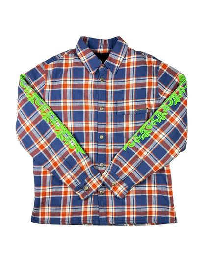 Chrome Hearts Red/Blue Plaided Flannel