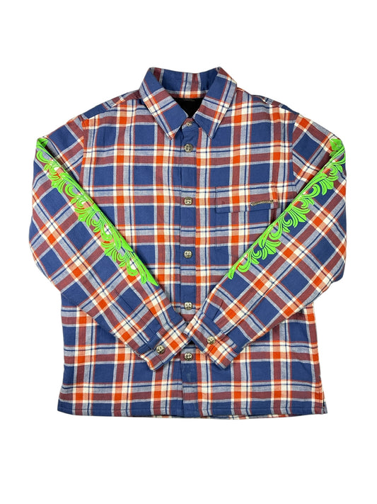 Chrome Hearts Red/Blue Plaided Flannel