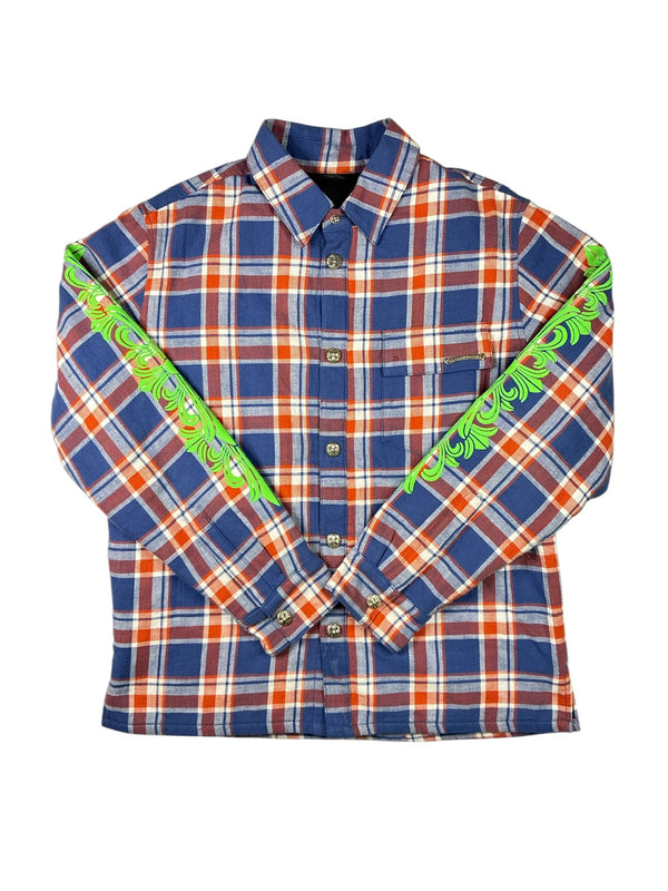 Chrome Hearts Red/Blue Plaided Flannel