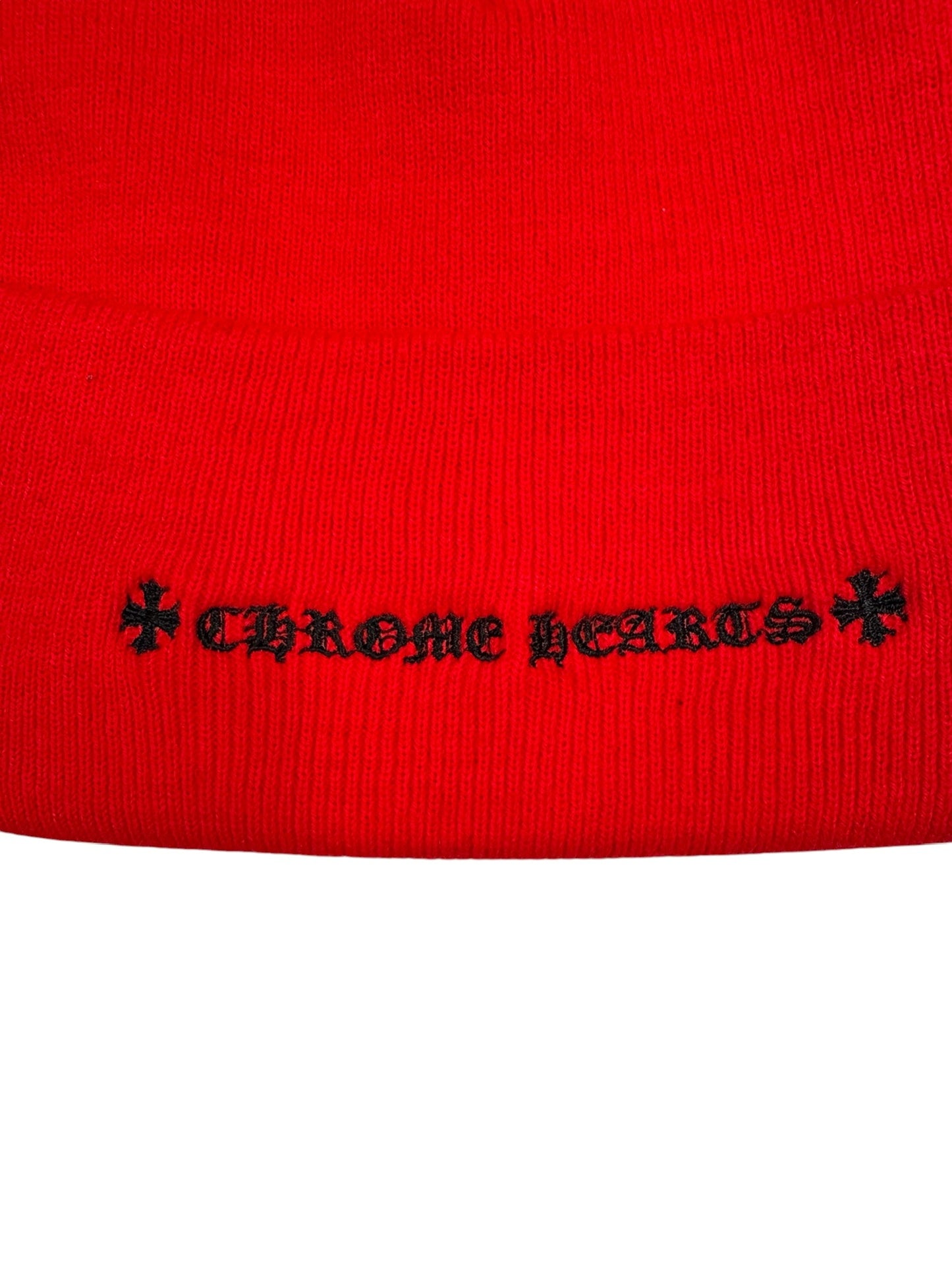 Chrome Hearts x The Rolling Stones Red Beanie