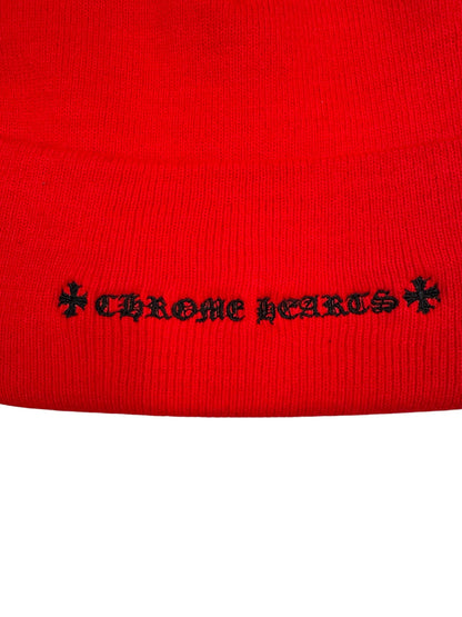 Chrome Hearts x The Rolling Stones Red Beanie