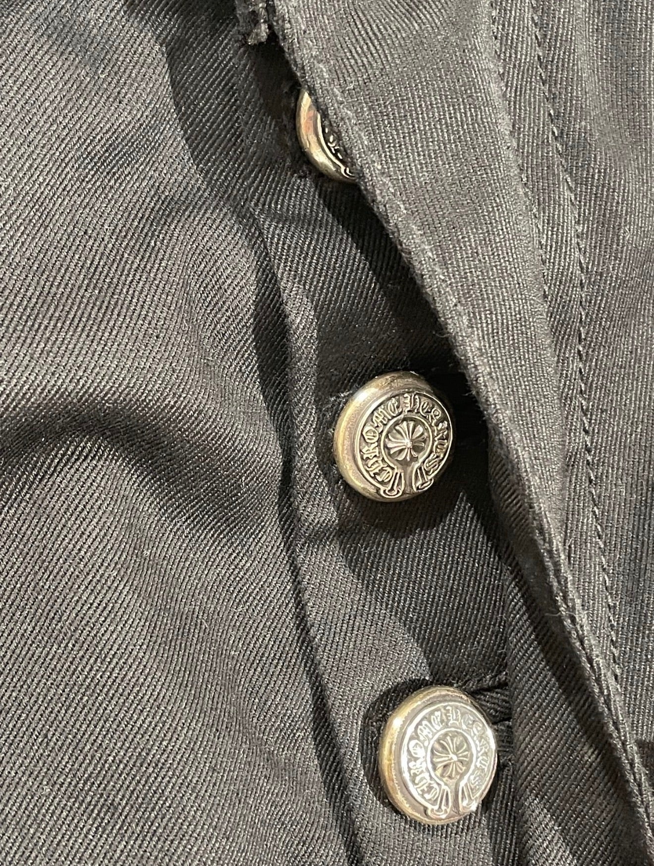 Chrome Hearts Leopard & Black Cross Patch Jeans