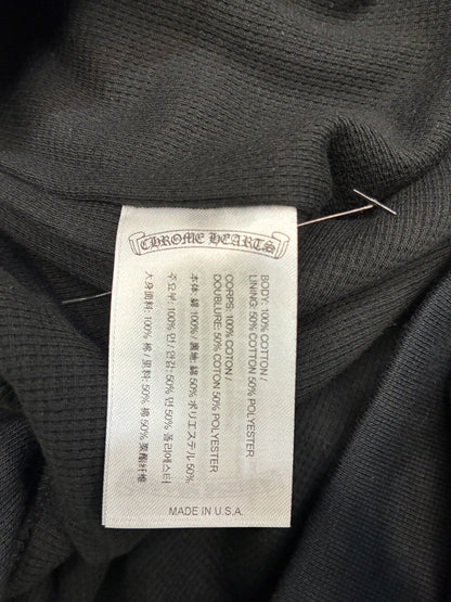 Chrome Hearts Vertical Logo Zip Up Hoodie 'Black'