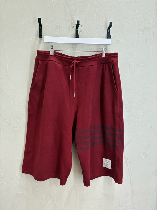 Thom Browne Classic 4-Bar Sweat Shorts Burgundy