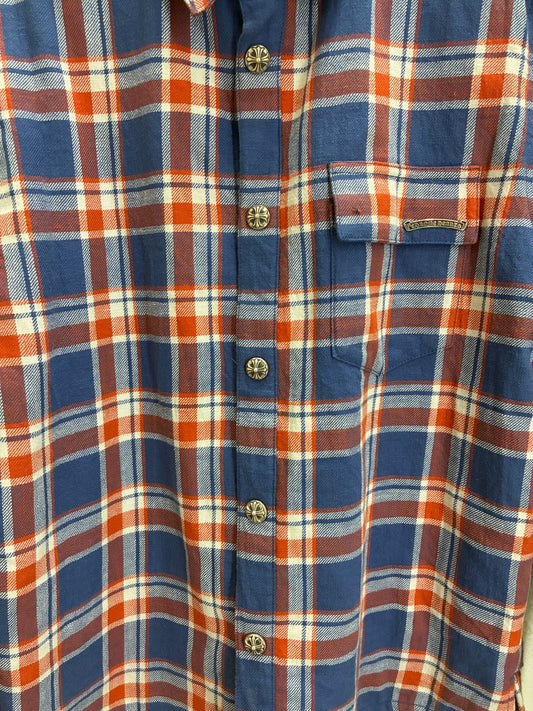 Chrome Hearts Red/Blue Plaided Flannel