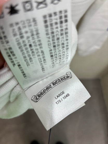 Chrome Hearts Verticale Logo Zip Up Hoodie White