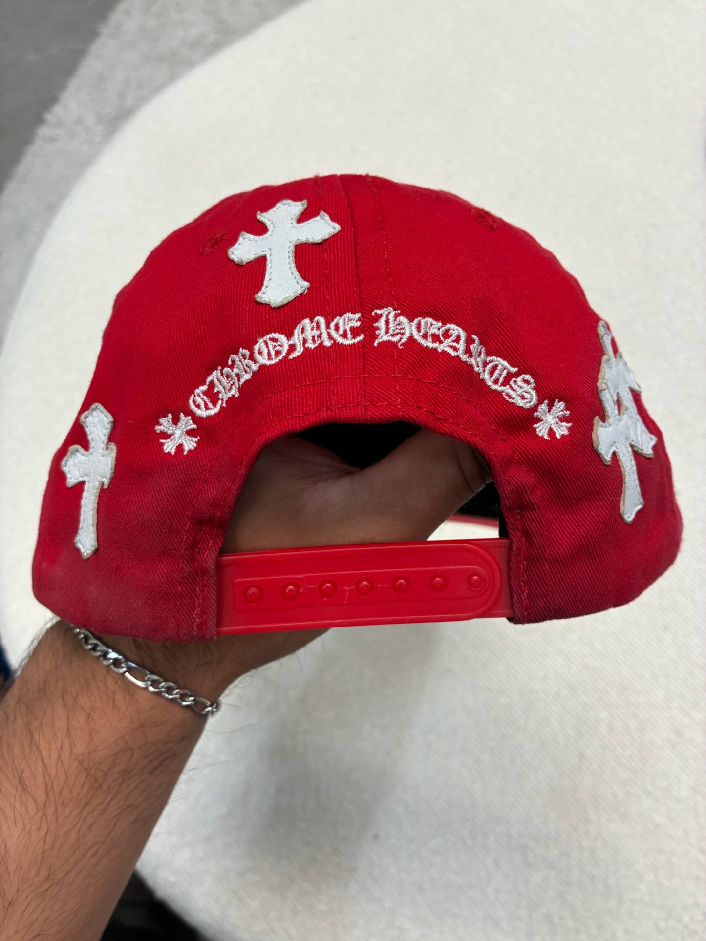 Chrome Hearts CH Cross Patch Hat Red