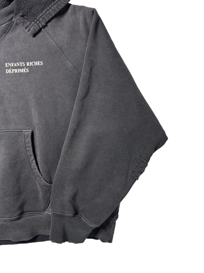 Enfants Riches Déprimés Logo Distressed Cropped Hoodie