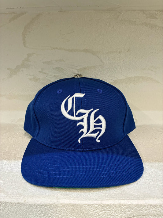 Chrome Hearts Embroidered CH Logo Baseball Hat Royal Blue