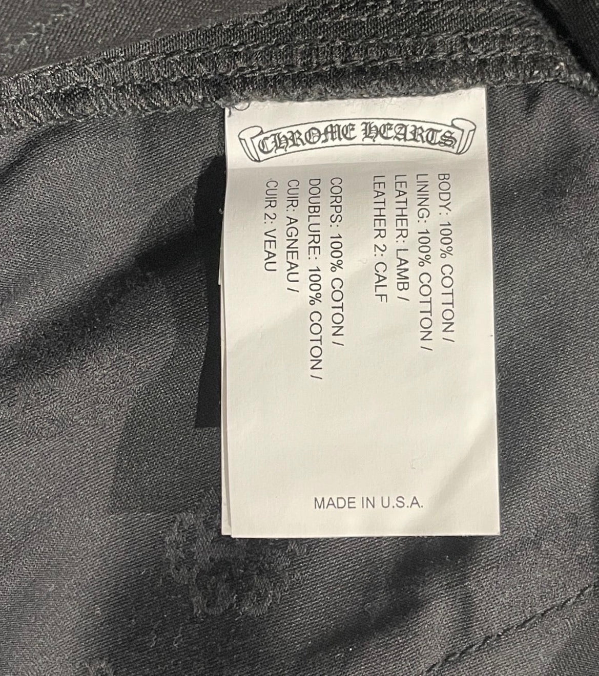Chrome Hearts Leopard & Black Cross Patch Jeans