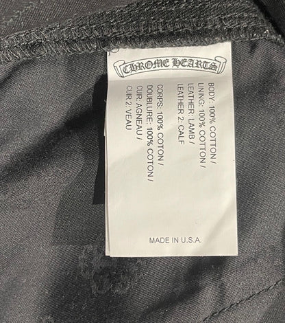 Chrome Hearts Leopard & Black Cross Patch Jeans