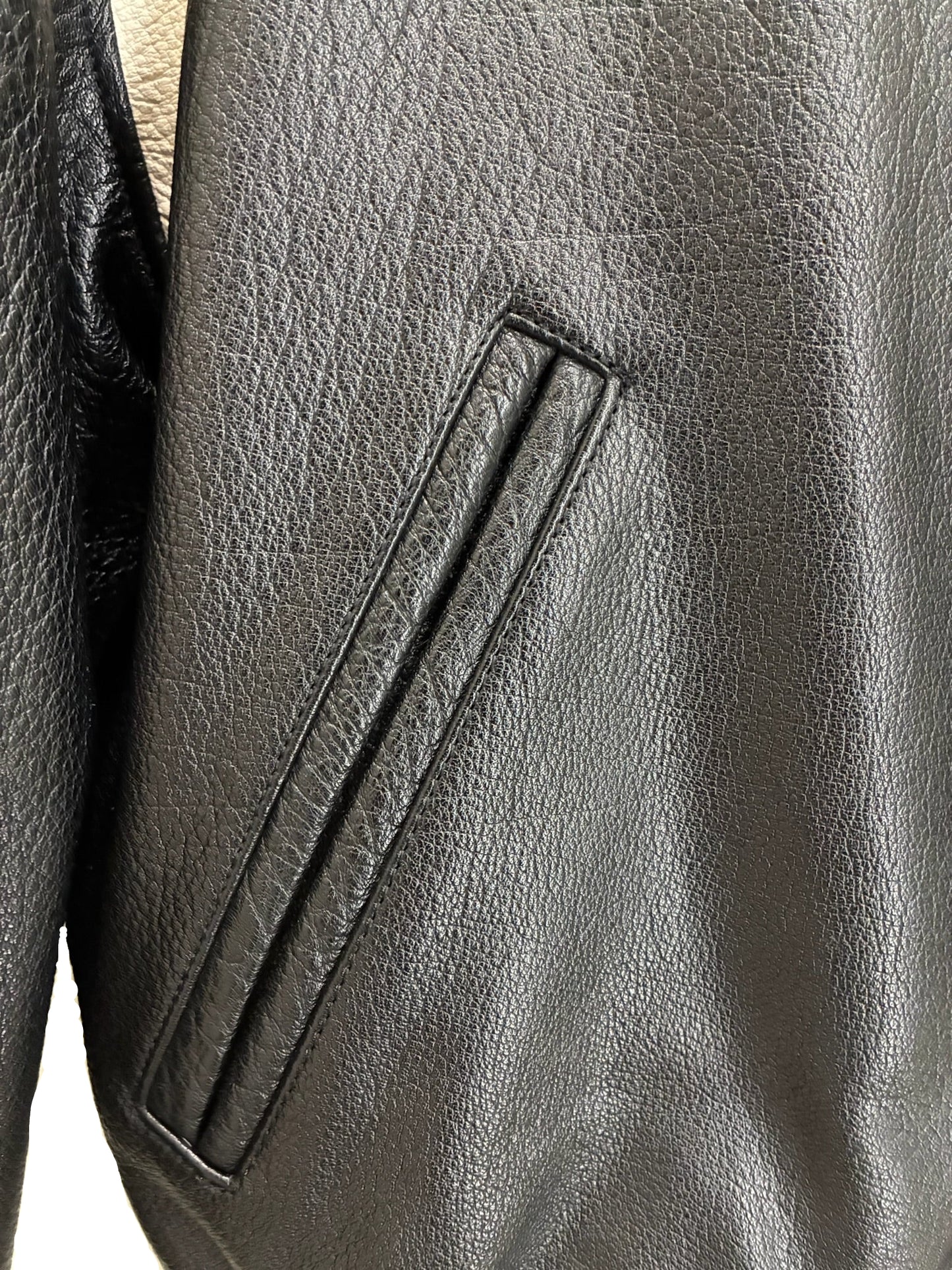 Zara x Rhuigi Genuine Leather Varsity Bomber Jacket 'Black and White'