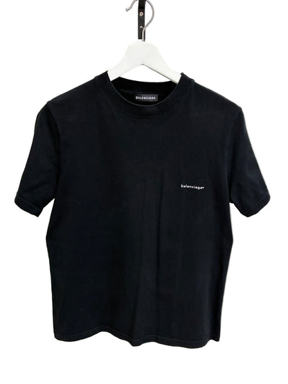 T-shirt à manches courtes Balenciaga noir à logo