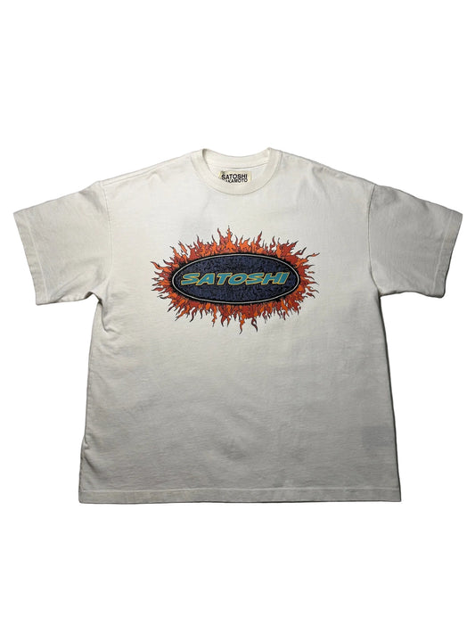 Satoshi Nakamoto Flame Oval Logo Tee