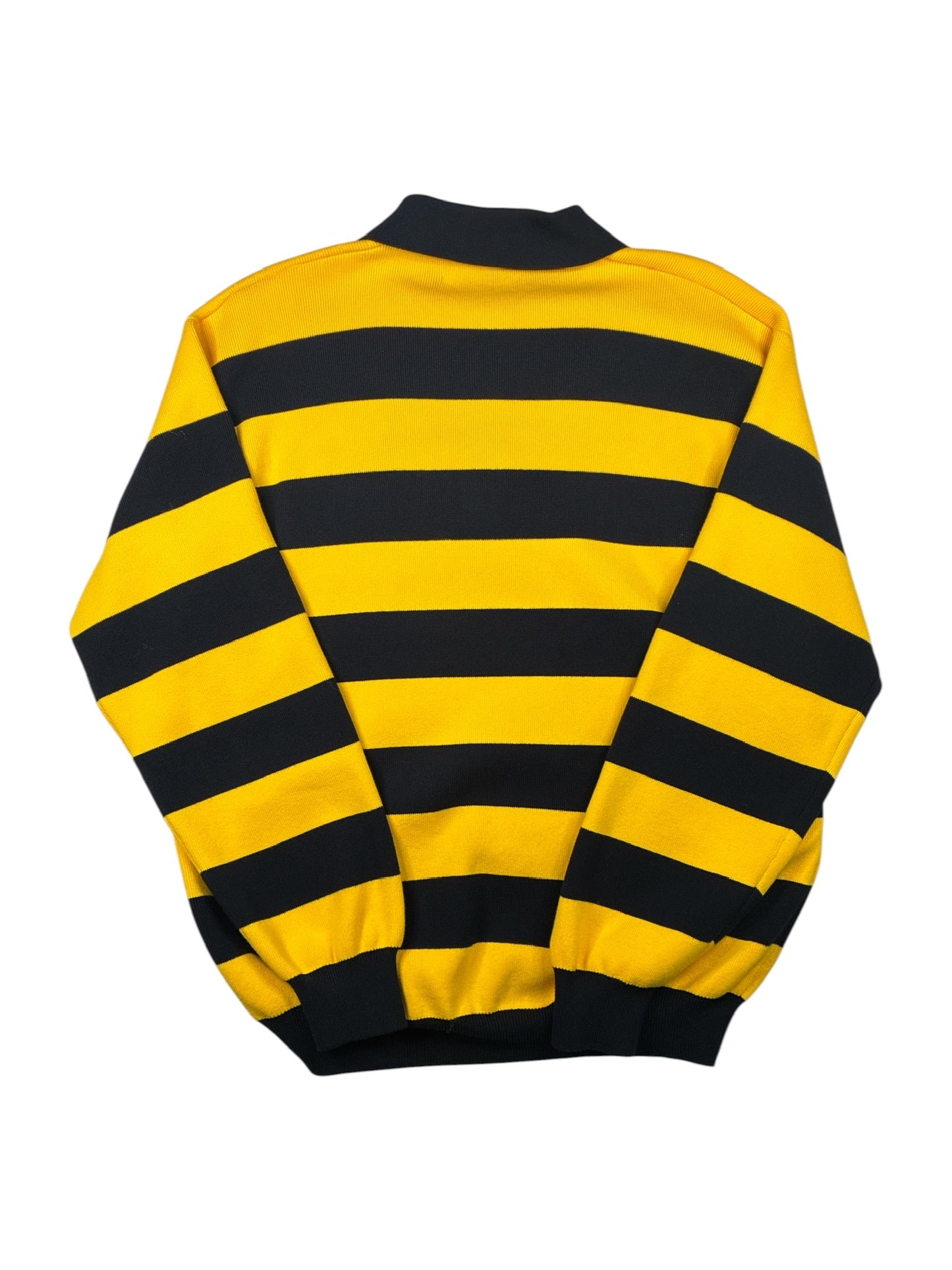 Miu Miu Striped Cotton-Blend Polo Sweater